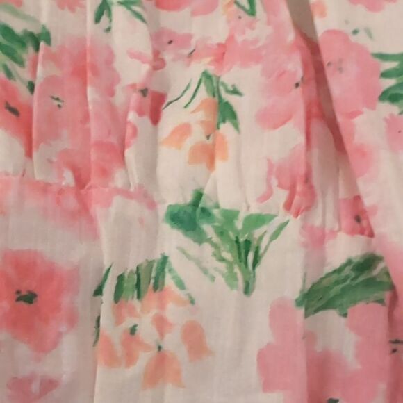 Nwot Floral Watercolor Pink Maxi Tiered Skirt Small Maison Stella - Picture 3 of 9